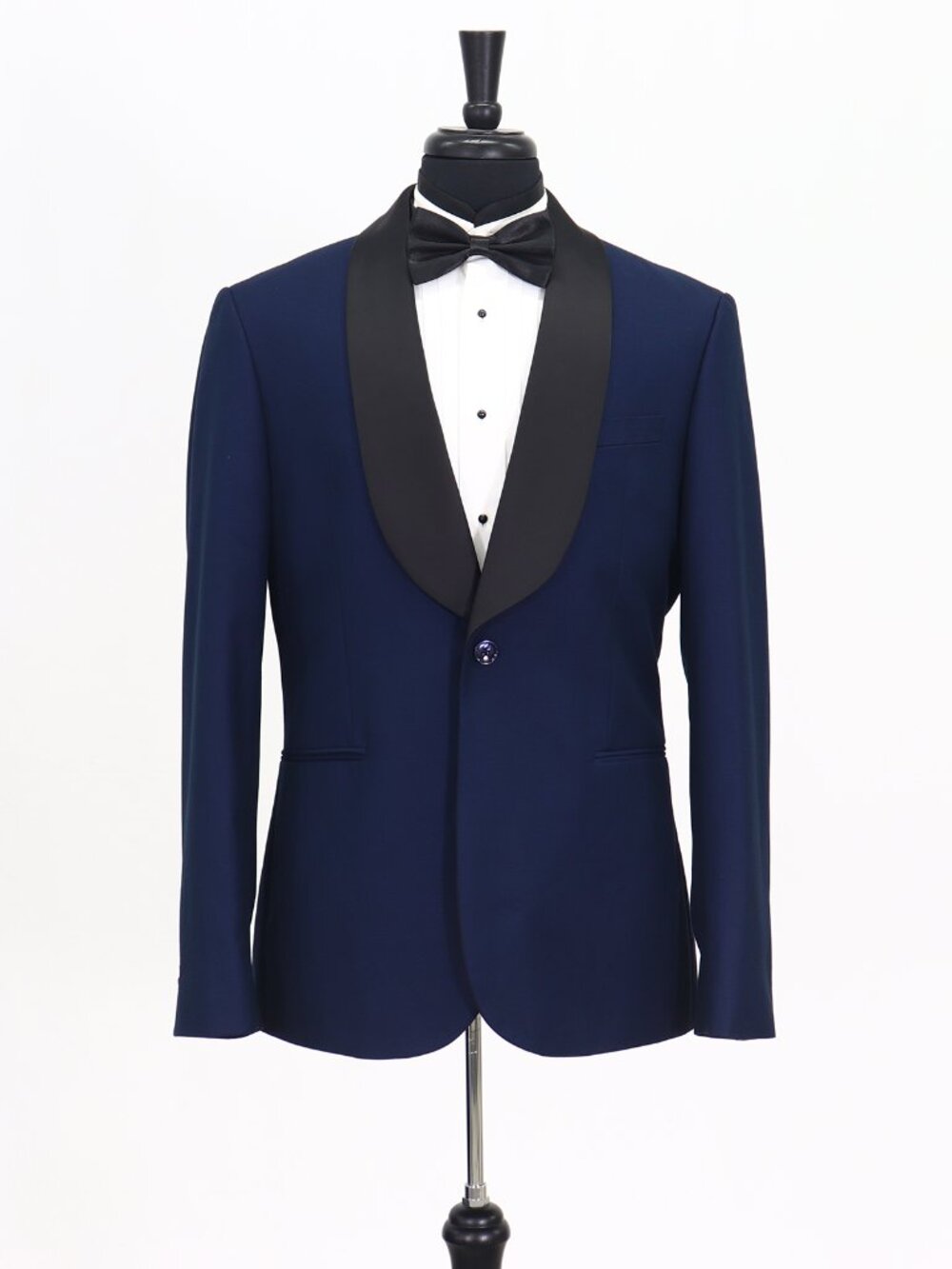 Mango Man 42R Blue Blazer Sport Coat Tuxedo Jacket 1-Button Solid Y935